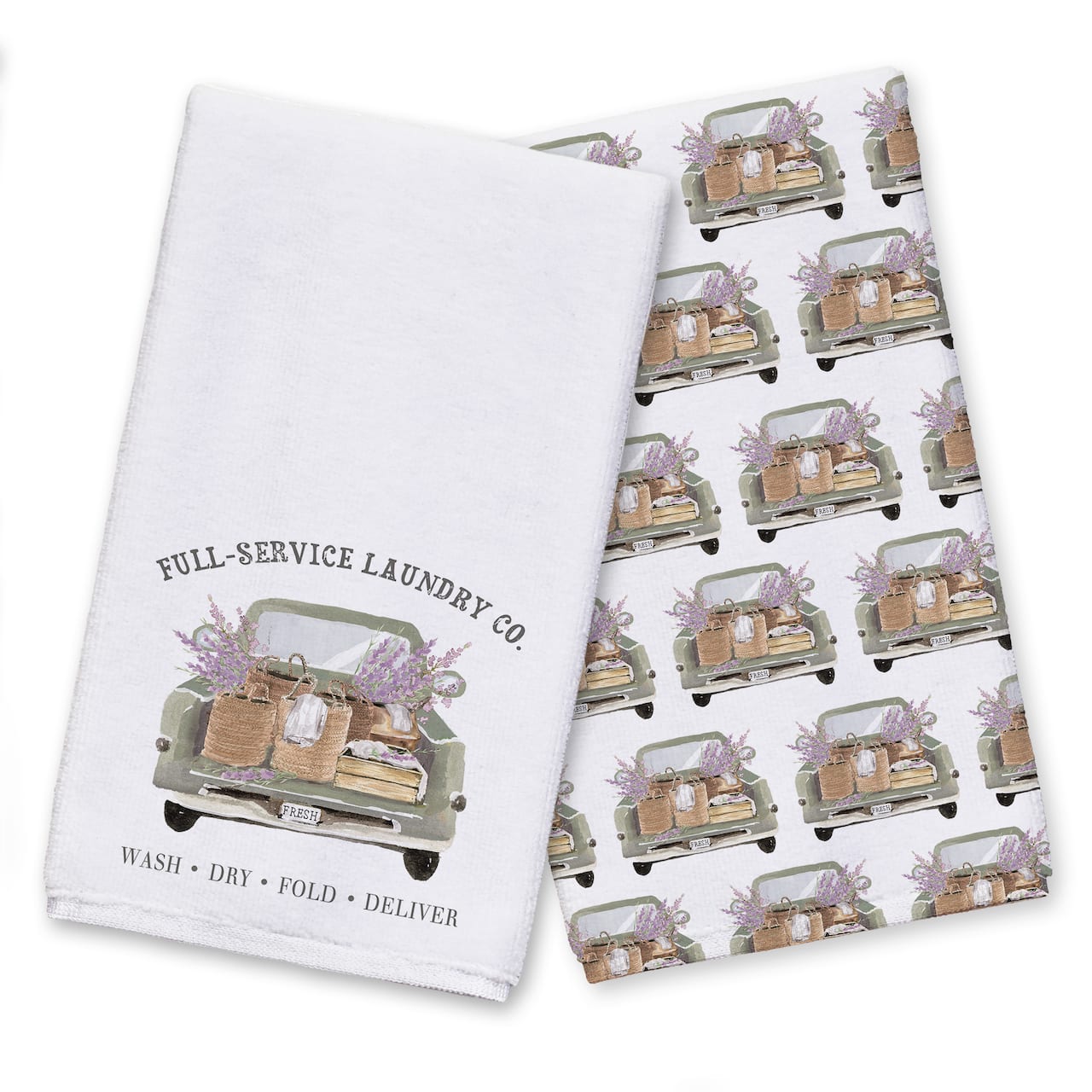 Laundry Truck Service Round 16" x 25" Towel Set